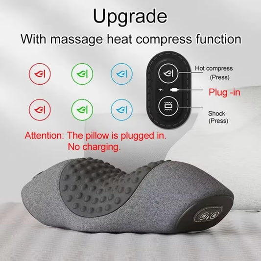 Modenzy Heated Neck Massage Pillow – 3-in-1 Heat, Vibration & Traction for Instant Pain Relief